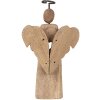 Clayre & Eef 6H2342 Vánoční dekorace anděl 13x5x22 cm hnědá