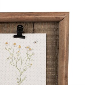 Clayre & Eef Fotorámeček s klipem hnědý 16x3x21 cm