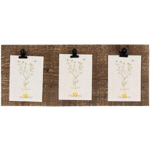 Clayre & Eef 6H2361 Fotorámeček 3 Klamoty 36x3x15 cm Hnědý