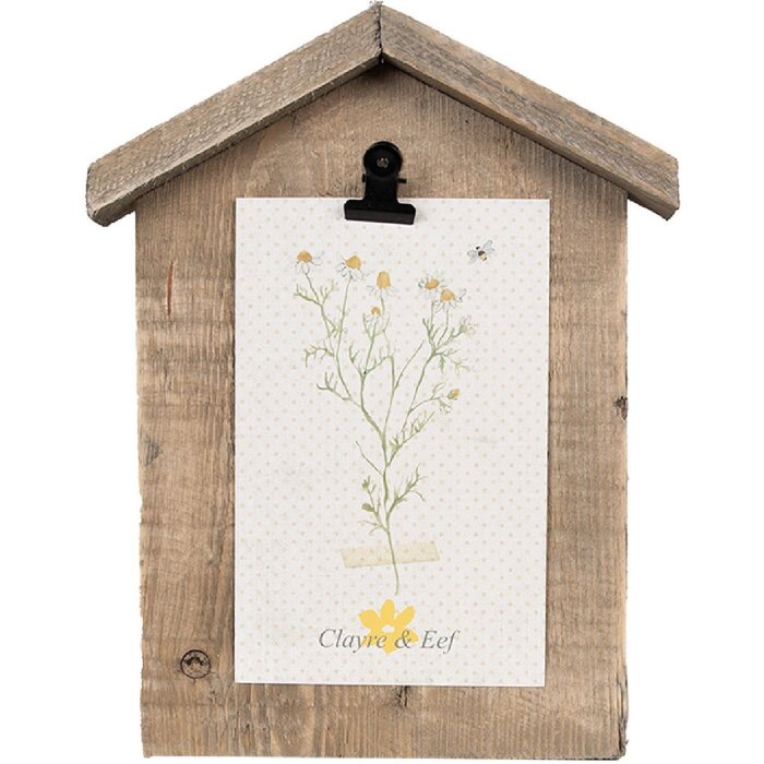 Clayre & Eef Fotorámeček s klipem hnědý 17x3x21 cm