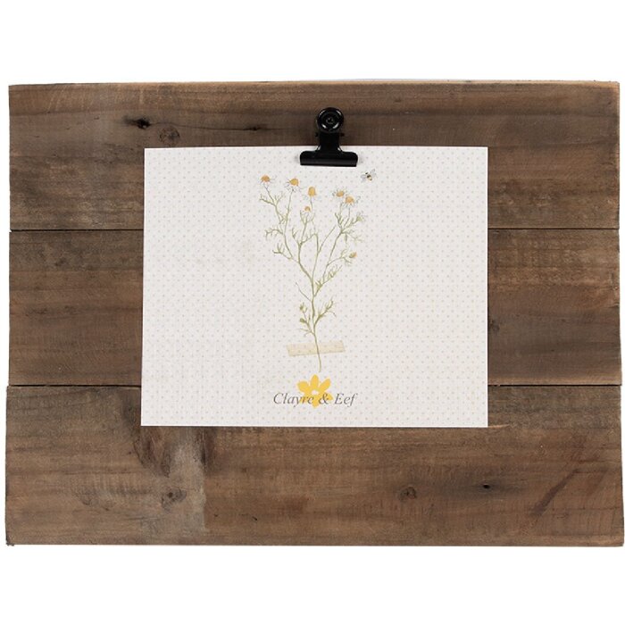 Clayre & Eef Fotorámeček s klipsem hnědý 32x3x25 cm