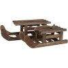 Clayre & Eef 6H2371S Sáňkařská dekorace 30x11x10 cm hnědá