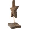 Clayre & Eef 6H2373 Dekorativní dřevěná hvězda 15x8x21 cm hnědá