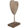 Clayre & Eef 6H2377 Dekorativní dřevěné srdce hnědé 15x8x27 cm