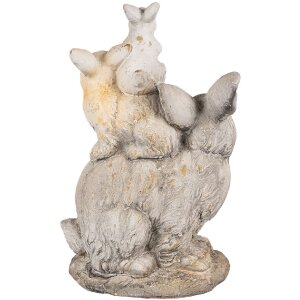 Clayre & Eef Dekorační Králík Hnědobéžový 27x18x43 cm