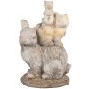 Clayre & Eef Dekorační Králík Hnědobéžový 27x18x43 cm