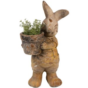 Clayre & Eef 6MG0035 Dekorace Květináč 23x18x41 cm Hnědý