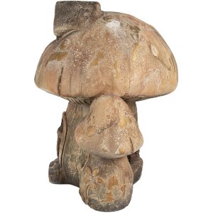 Clayre & Eef Dekorace Houba Hnědá 34x29x35 cm