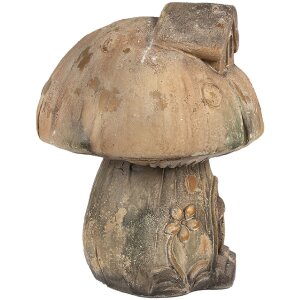 Clayre & Eef Dekorace Houba Hnědá 34x29x35 cm