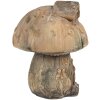Clayre & Eef Dekorace Houba Hnědá 34x29x35 cm