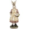 Clayre & Eef 6PR4024 Dekorativní králík hnědá růžová 14x11x38cm