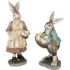 Clayre & Eef 6PR4024 Dekorativní králík hnědá růžová 14x11x38cm