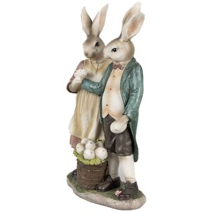 Clayre & Eef 6PR4025 Dekorativní králík 15x8x26 cm hnědá