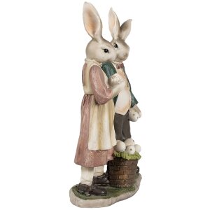 Clayre & Eef 6PR4025 Dekorativní králík 15x8x26 cm hnědá