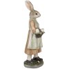 Clayre & Eef 6PR4026 Dekorativní králík hnědozelený 9x8x25 cm Polyresin
