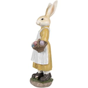 Clayre & Eef 6PR4034 Dekorativní zajíček Béžovo-žlutý 14x11x38 cm
