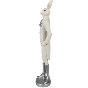 Clayre & Eef 6PR4040 Dekorativní králík bílý 11x8x40 cm