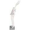 Clayre & Eef 6PR4047 Dekorativní králík bílý stříbrný 9x13x36 cm