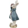 Clayre & Eef 6PR4057 Svícen Rabbit White Blue 10x8x20 cm