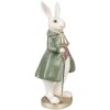Clayre & Eef 6PR4058 Dekorativní králík béžovo-zelený 12x9x26 cm venkovský styl