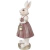Clayre & Eef 6PR4059 Dekorační králík bílo-růžový 12x10x27 cm