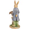 Clayre & Eef 6PR4094 Dekorativní králík hnědý modrý 9x9x21 cm