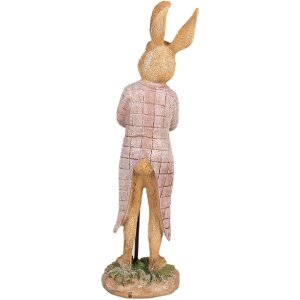 Clayre & Eef Dekorační Králík Hnědý 7x6x21 cm