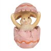 Clayre & Eef 6PR4107 Dekorace Zajíček ve vejci 6x6x8 cm růžová