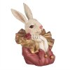 Clayre & Eef 6PR4115 Dekorativní králík béžovo-růžový 11x11x17 cm Polyresin