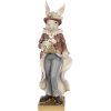 Clayre & Eef 6PR4128 Dekorace králík béžová hnědá 10x8x30 cm venkovský styl