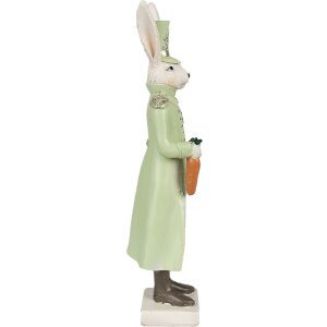 Clayre & Eef 6PR4131 Dekorativní králík zelený Polyresin 7x6x23 cm