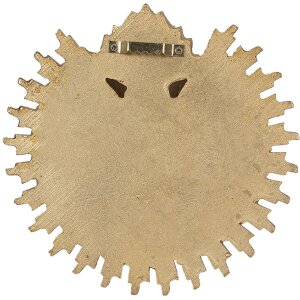 Clayre & Eef 6PR4133 Nástěnná dekorace 17x2x16 cm Zlatá barva