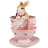Clayre & Eef 6PR4985 Dekorativní hrnky na králíky 9x7x10 cm hnědorůžové