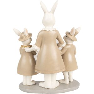 Clayre & Eef 6PR4994 Dekorativní králík bílá hnědá 16x8x21 cm