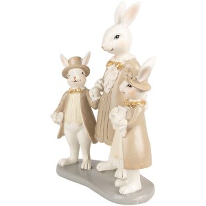 Clayre & Eef 6PR4994 Dekorativní králík bílá hnědá 16x8x21 cm