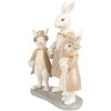 Clayre & Eef 6PR4994 Dekorativní králík bílá hnědá 16x8x21 cm