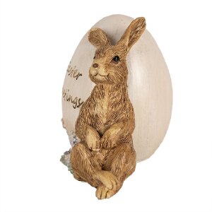 Clayre & Eef 6PR5006 Dekorativní králík s vajíčkem 12x7x9cm hnědý
