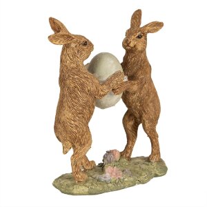 Clayre & Eef Dekorativní Králík Hnědý 11x5x13 cm