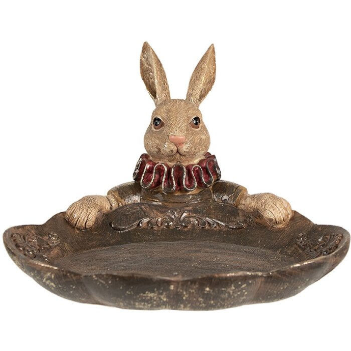 Clayre & Eef 6PR5013 Mísa Rabbit 21x21x15 cm hnědá