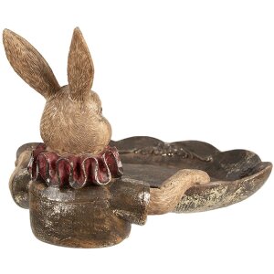 Clayre & Eef 6PR5013 Mísa Rabbit 21x21x15 cm hnědá