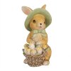 Clayre & Eef 6PR5018 Dekorace zajíček 8x6x11 cm hnědá zelená