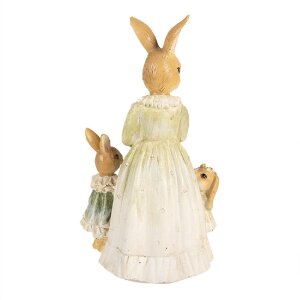 Clayre & Eef 6PR5021 Dekorativní králík hnědý & zelený 13x10x21 cm