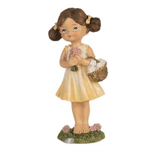 Clayre & Eef 6PR5028 Dětská dekorativní figurka žlutá 6x4x13 cm
