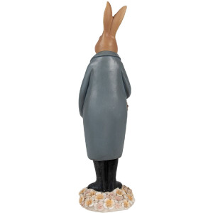 Clayre & Eef 6PR5037 Dekorativní králík hnědý šedý 10x9x34 cm venkovský styl