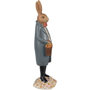 Clayre & Eef 6PR5037 Dekorativní králík hnědý šedý 10x9x34 cm venkovský styl