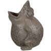 Clayre & Eef 6PR5059 Dekorace do květináče Žába 19x18x23cm šedá