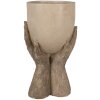 Clayre & Eef 6PR5061 Dekorace Květináč 22x19x37 cm béžový