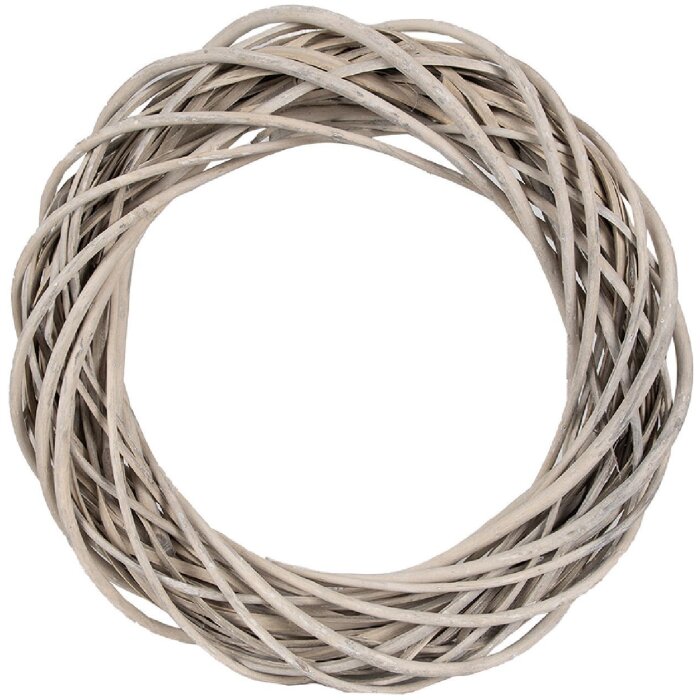 Clayre & Eef Dekorativní věnec hnědý Ø 40x7 cm