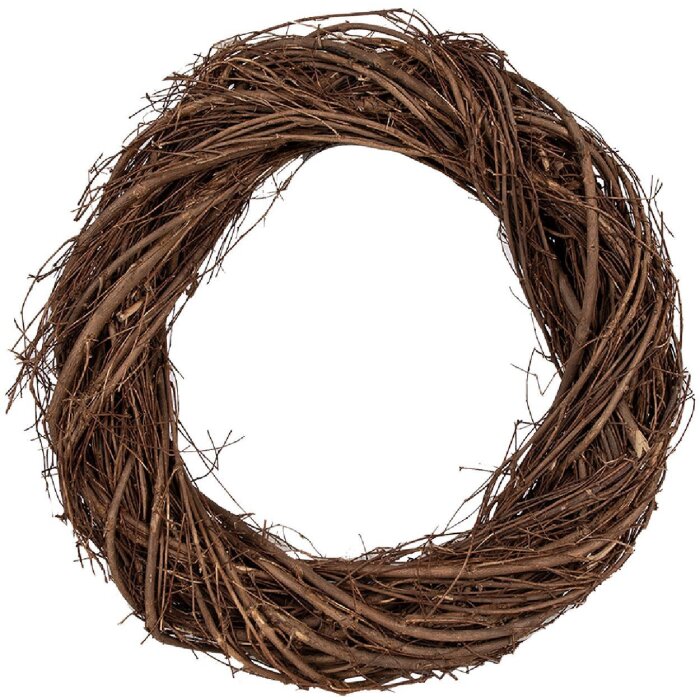 Clayre & Eef Dekorační věnec hnědý Ø 35x6 cm