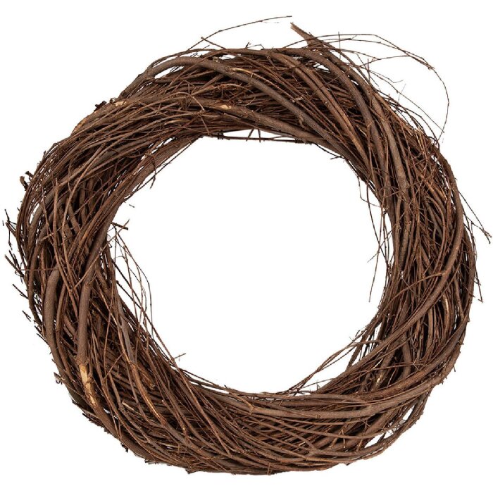 Clayre & Eef 6RO0602S Dekorační věnec hnědý průměr 30x5 cm